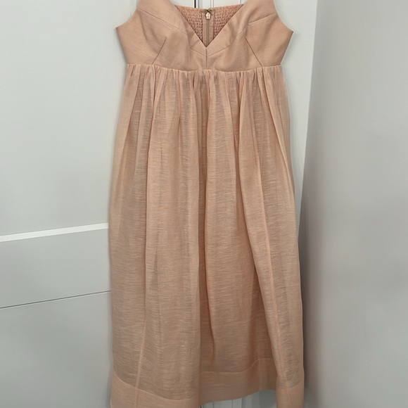 Zimmerman Gathered linen and silk-blend gauze midi dress *Worn Once* - Picture 8 of 8